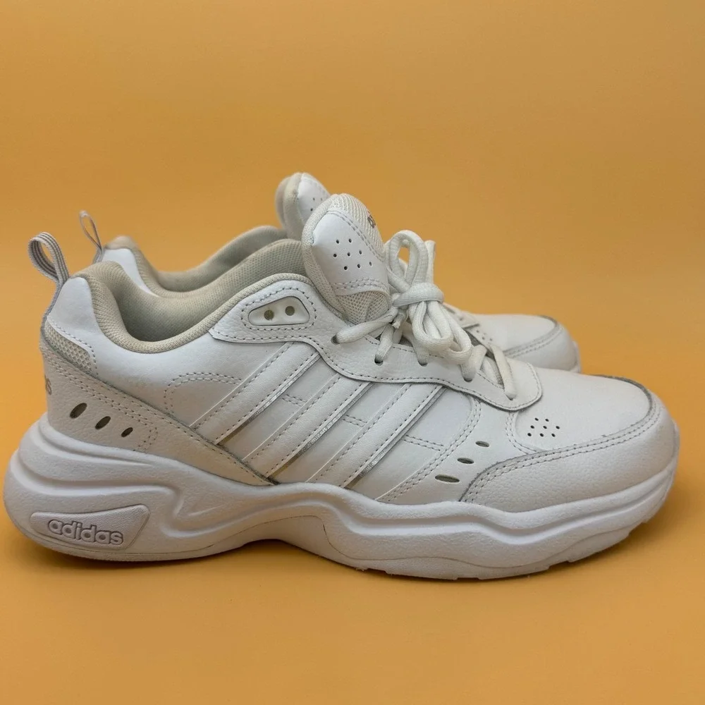 Adidas Mens‎ Strutter Sneakers Size 7.5 White Leather Athletic Casual Training